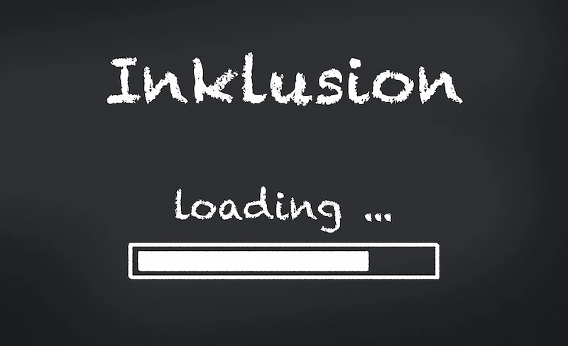 Text Inklusion ... loading auf schwarzem Hintergrund